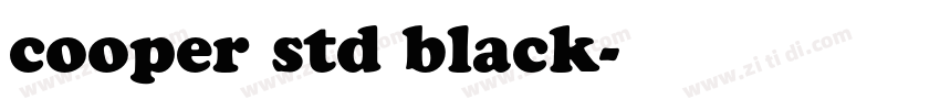 cooper std black字体转换